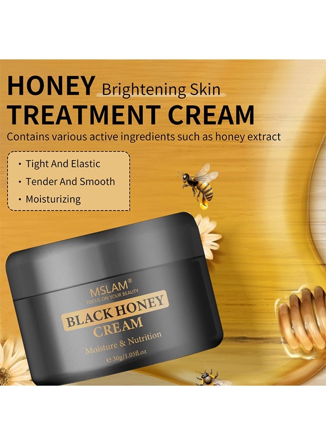 ام اس ال اي ام كريم العسل الأسود، مرطب وجه مضاد للشيخوخة للنساء والرجال، كريم وجه مرطب نهاري/ليلي للبشرة الجافة والحساسة، كريم وجه مغذٍ ومرطب بالعسل، 30 جرام - Image 3